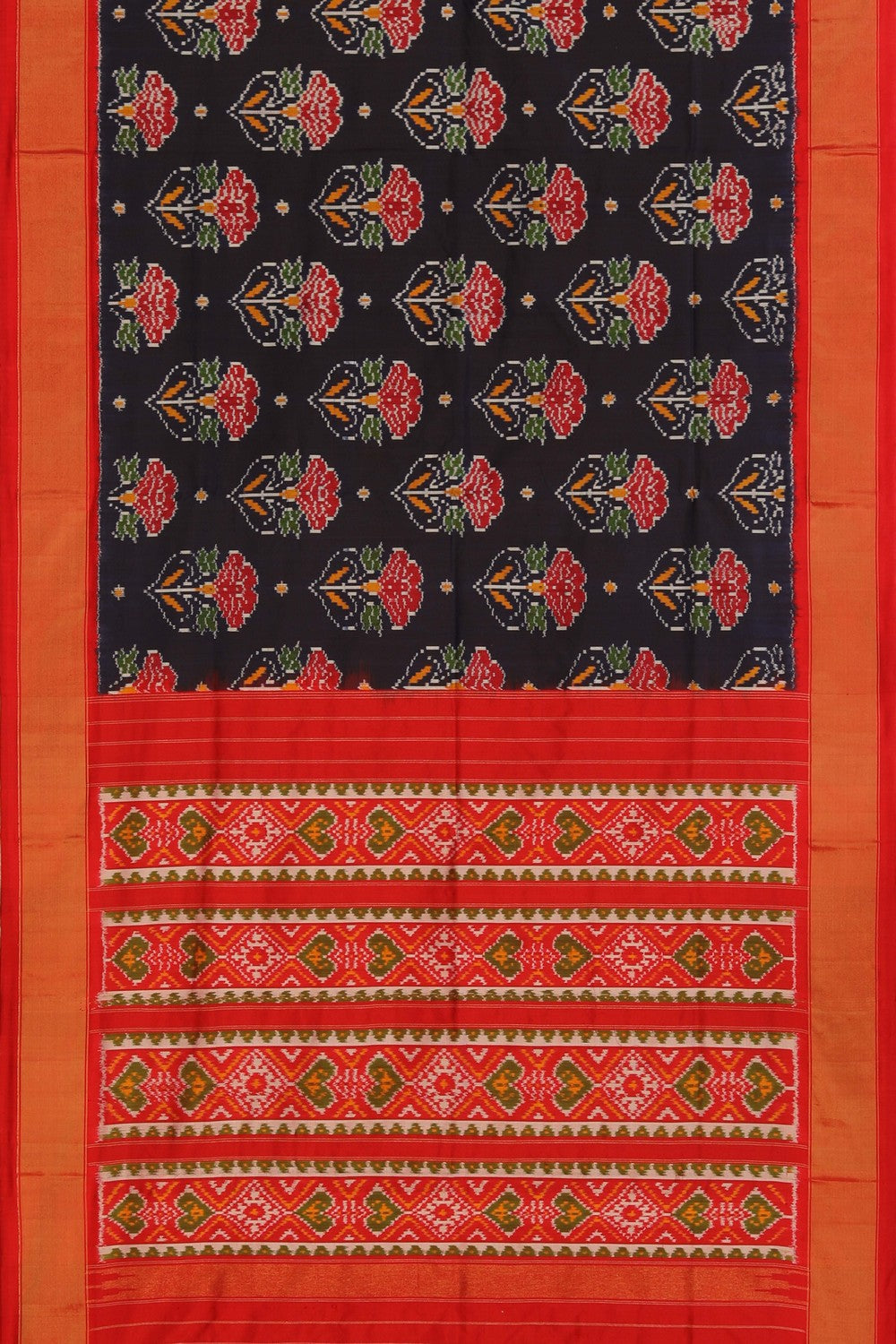 Image of Pochampally Ikat Silk Violet Saree